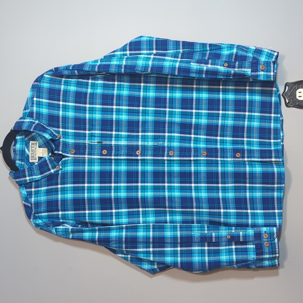 NWOT Set of 2 Duluth Plaid Button Down Shirts Size Large - Picture 3 of 17